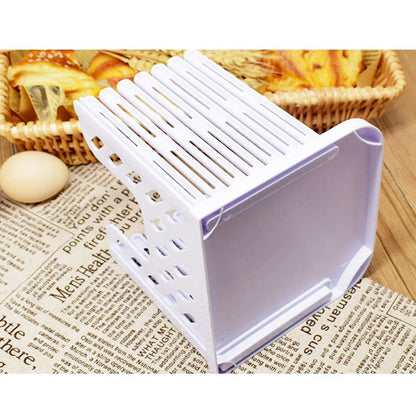 Toast Bread Slicer Stand Adjustable Plastic Bread Cutting Tools DIY Foldable Toast Loaf Slicing Machine Kitchen Bread Gadgets