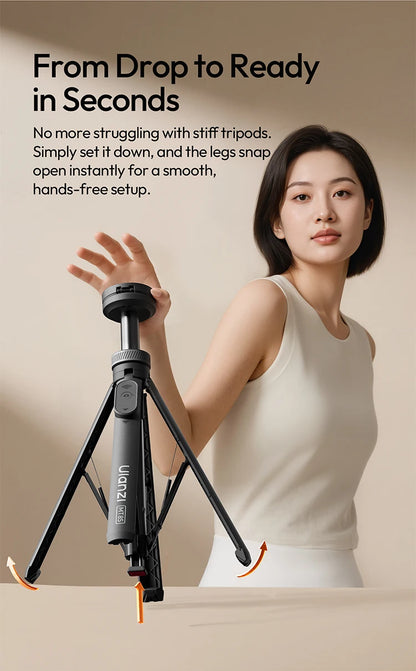 Ulanzi MT85 Automatic Phone Tripod Smartphone Selfie Stick Stand 1.5M With Bluetooth Controller 10M Wireless Magsafe for TikTok