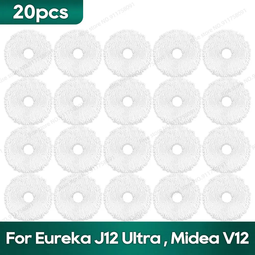 Compatible for Eureka J12 Ultra, Midea V12 Accessories Main Side Brush Hepa Filter Mop Rag Dust bag