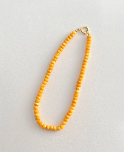 Colored Semi-precious Stone Fashion Necklace 5*8 Cut Natural Stone Beaded Necklace For women, Luxury Handmade  Jewelry