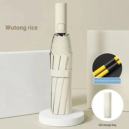 Fully Automatic Folding Umbrella 24 Bone Double Bone SPF 50 UV Protection Rain Resistance Strong Wind Resitance Umbrella