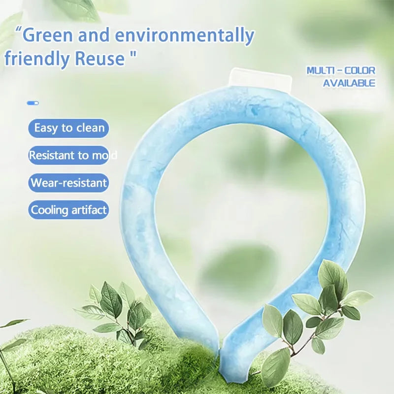Summer Cooling Ice Circle Prevent Heatstroke Cooling PCM Ice Cushion Reusable Neck Cooler ﻿Outdoor Sports Travel Cooling Ring