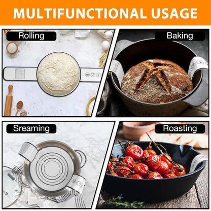 Silicone Bread Sling for Dutch Oven, Reusable Baking Mat with Long Handles, Non-Stick Sheet Liners for Transferable Dough Pastry