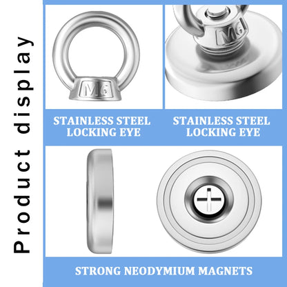 Super Strong Neodymium Fishing Magnets Heavy Duty imanes Magnet with Countersunk Hole Eyebolt for Salvage Magnetic Fishing