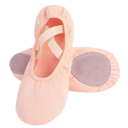 Ballet Shoes for Girls & Women - Stretch Canvas Dance Slippers with Split Sole & Elastic Fit