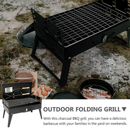 Portable Folding Charcoal BBQ Barbecue Camping Grill Travel Picnic Outdoor