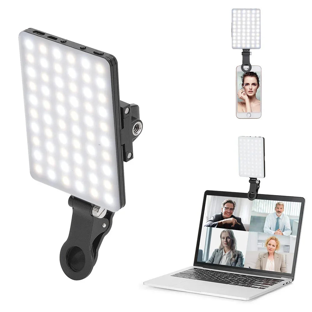Mobile Phone Fill Light LED Lamp Photography Kit USB PD Dual Port Charging Fill Lamp For Live Broadcast Selfie Video Conference