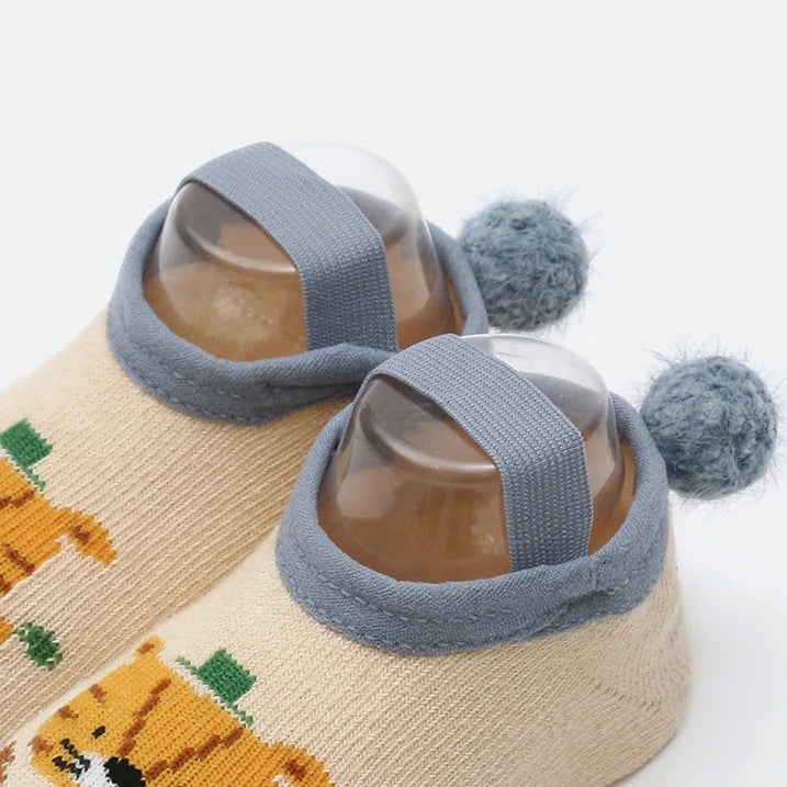 Spring Anti Slip Baby Socks Toddler Kids Floor Socks with Rubber Soles Autumn Newborn Baby Boy Girl Cartoon Cute Ball Warm Socks