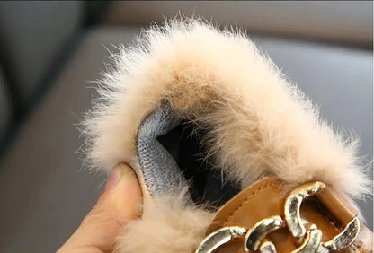 Kids Winter Slippers - Luxury Fur Lined Non-Slip Indoor Boots for Boys & Girls