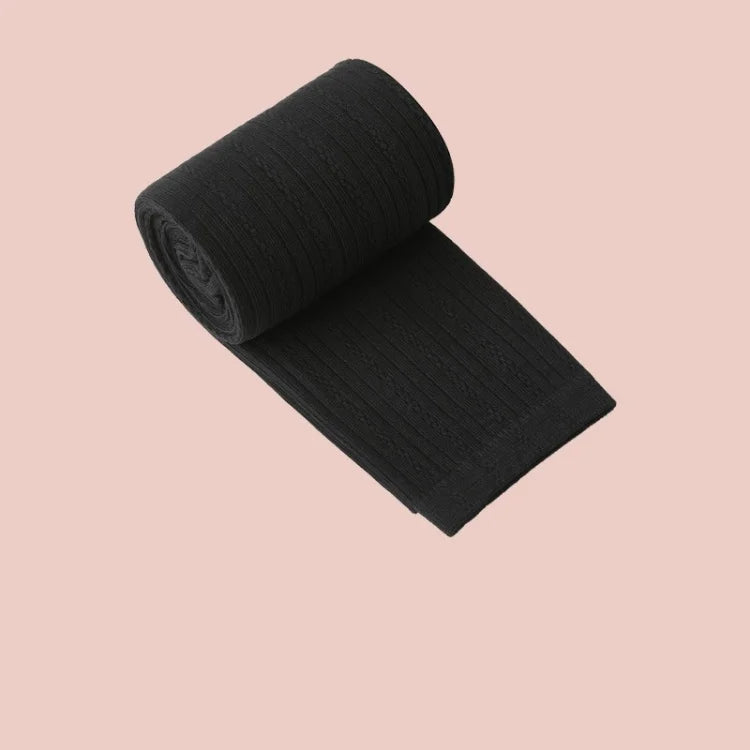 Girls Leggings Tights - Knitted Cotton Solid Color Pantyhose for Kids Spring Autumn