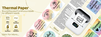 Thermal paper Label Maker Paper M110 Label for Small Business Multi-Purpose Thermal Sticker for M110 M221 M200 M220 Printer