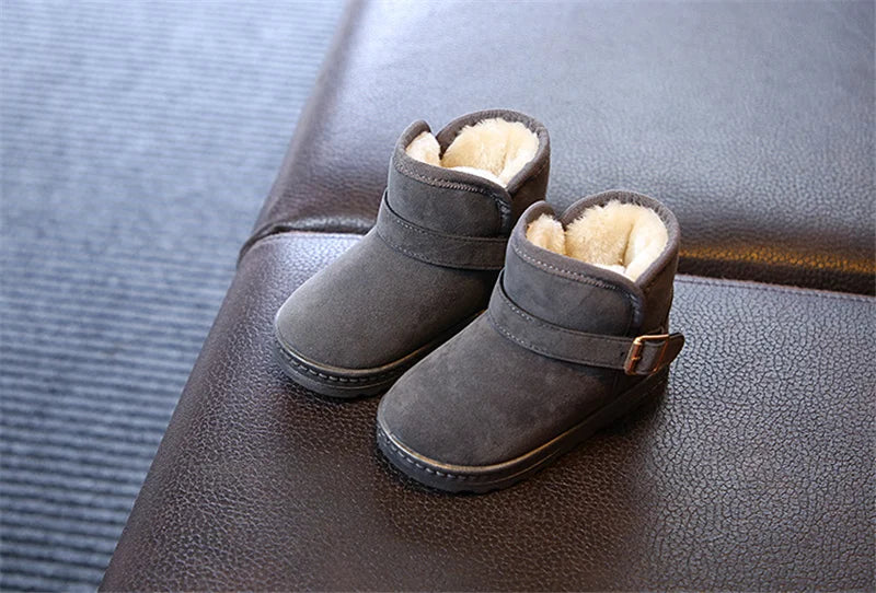 Kids Winter Slippers - Luxury Fur Lined Non-Slip Indoor Boots for Boys & Girls