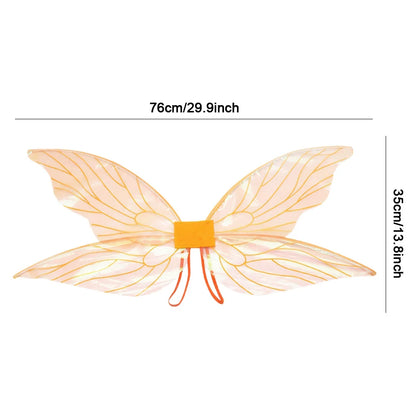 Butterfly Fairy Wings Costume Women Girls Princess Elf Angel Wing for Halloween Party Favor Cosplay Costume Dress Up Props