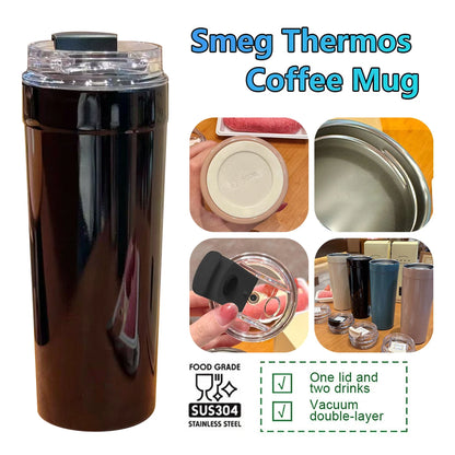 900ML Stainless Steel Vacuum Coffee Cup Heart Logo Portable Leak Proof Travel Mug Insulated Beverage Tumbler