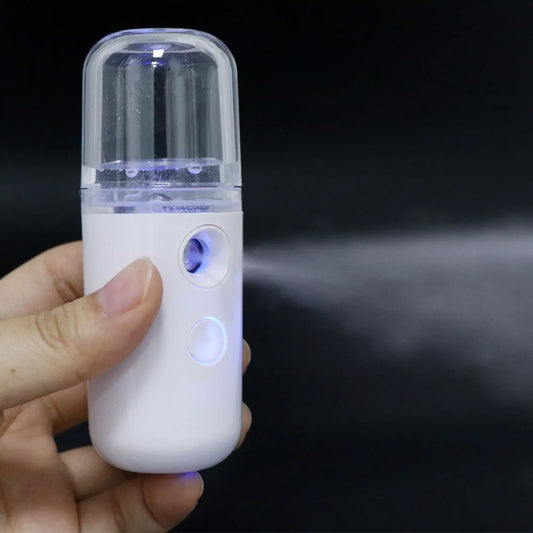Mini Portable Humidifier Nano Mister Facial Steamer Device Beauty Spray Hydrating Apparatus Cold Spray Apparatus Rechargeable