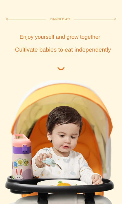 3-in-1 Baby Stroller Tray with Cup Holder & Phone Stand - Universal Toddler Snack Table Accessory