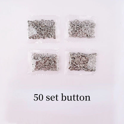 50sets Plier Tool Set Snap Button Kit Pliers Metal Press Studs Tool DIY Clothing Sewing Button Installation Tool Sewing Accessry