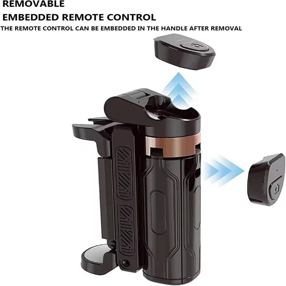 FANGTUOSI Mini Selfie Stick Portable Phone Holder Shooting Aid Versatile Integrated Design Bluetooth Remote For Live Broadcas