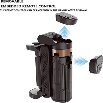 FANGTUOSI Mini Selfie Stick Portable Phone Holder Shooting Aid Versatile Integrated Design Bluetooth Remote For Live Broadcas