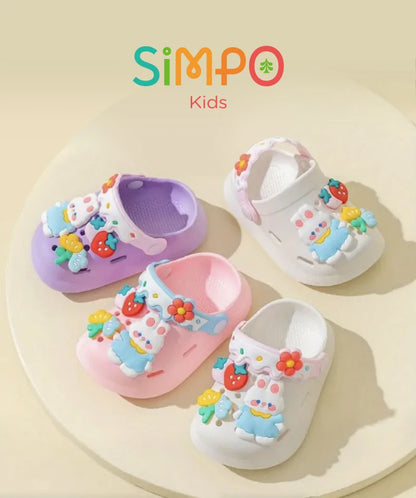 Girls Sandals Trendy Cute Cartoon Soft Sole Clogs For Baby Breathable Non-slip Clogs For Indoor Outdoor Beach Garden Shoes
