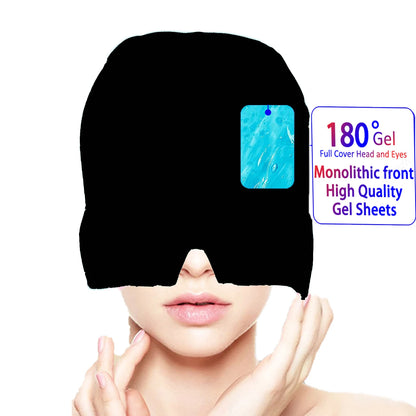 Gel Hot Cold Therapy Headache Migraine Relief Cap For Chemo,Sinus,Neck Wearable Therapy Wrap Stress Pressure Pain Relief Massage