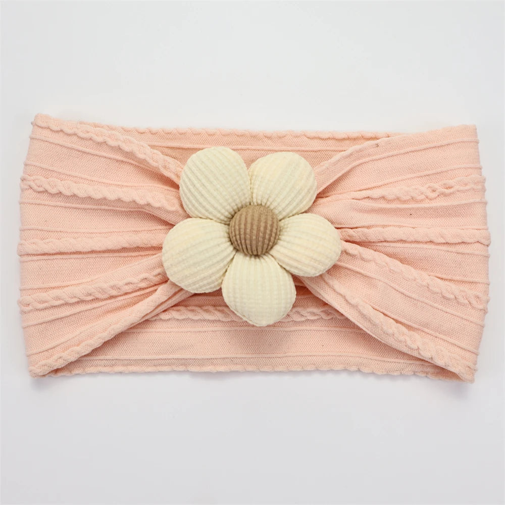 New Flower Nylon Girl Hairband Elastic Soft Baby Headband for Children Turban Headwear for Newborn Baby Kids Hair Accessories
