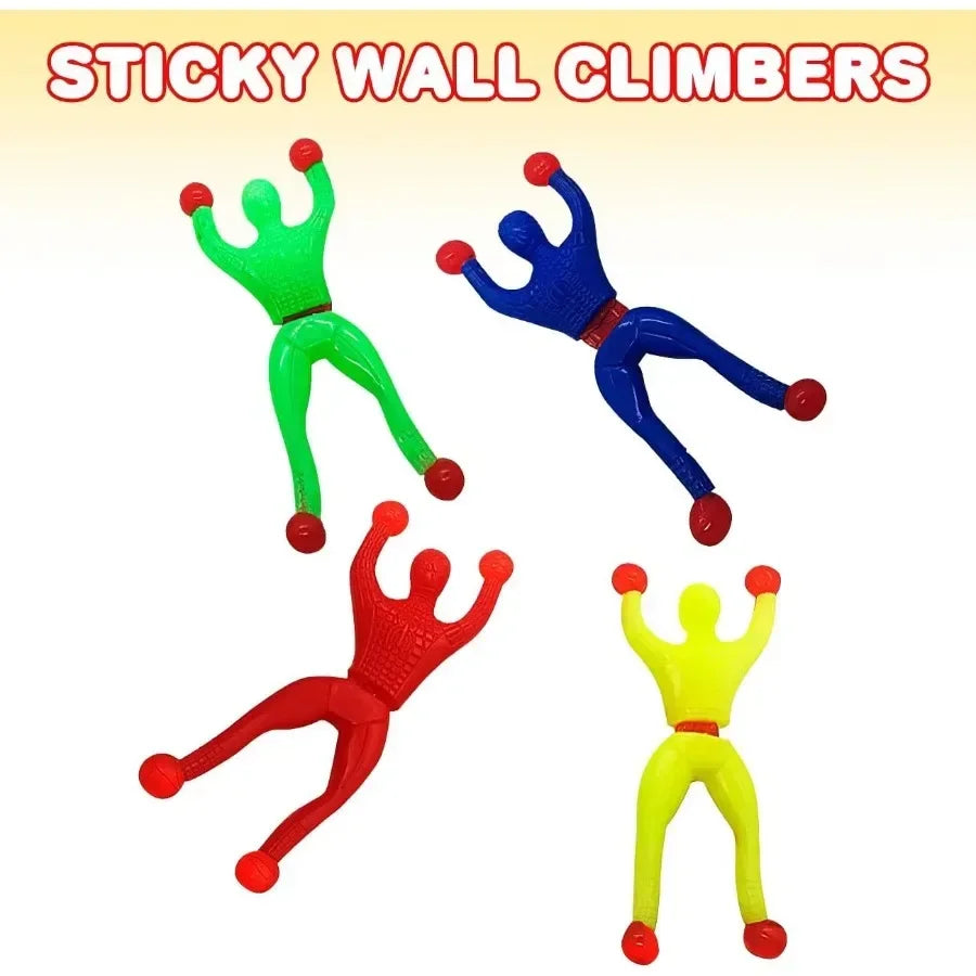 10/100Pcs Novelty Sticky Wall Climbing Climber Men Kids Boy Birthday Party Favors Supplies Pinata Fillers Treat Bag Gifts