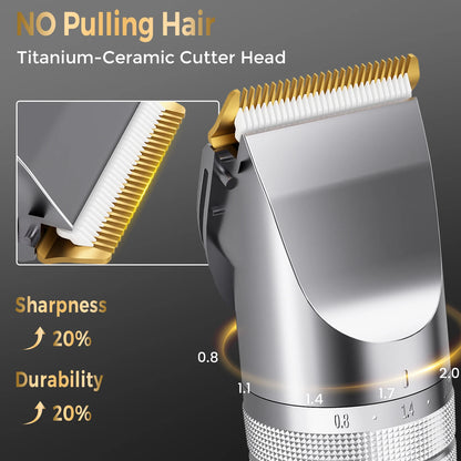 Sejoy Professional Hair Clippers for Men Rechargeable Beard Trimmer Cordless Barber Clippers for Hair Cutting Grooming
