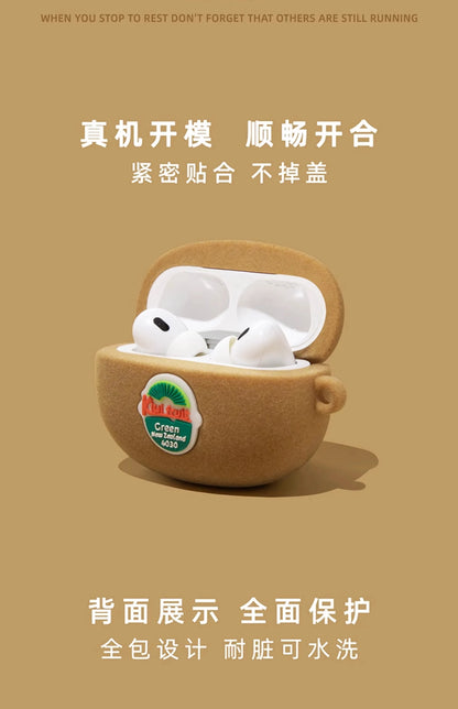 For Airpods 1 2 3 4 Pro Pro 2 kiwi fruit Silicone Earphone Case Accessories Cover