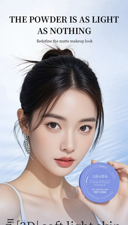 Life Girls Skin Tone Waterproof, Sweat-Proof Powder, Naturally Brightens, Conceals Concealer, Soft and Smooth, Natural and Transparent, Transparent Makeup, Self-Puff