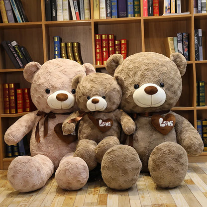 Nice New Hot High Quality 2 Colors Teddy Bear With Love Stuffed Animals Plush Toys Doll Pillow Kids Lovers Birthday Baby Gift