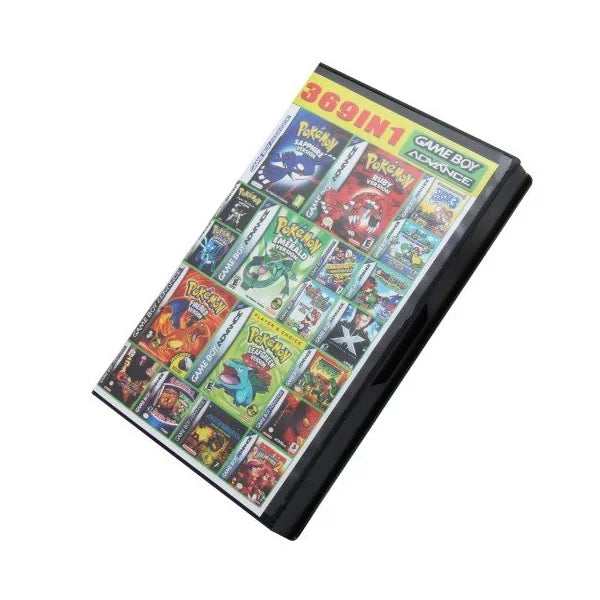 Game cartridge for GBA,32-bit card,369 games in 1,for GBA,GBA,SP,NDS,Pokemon,Retro,English language
