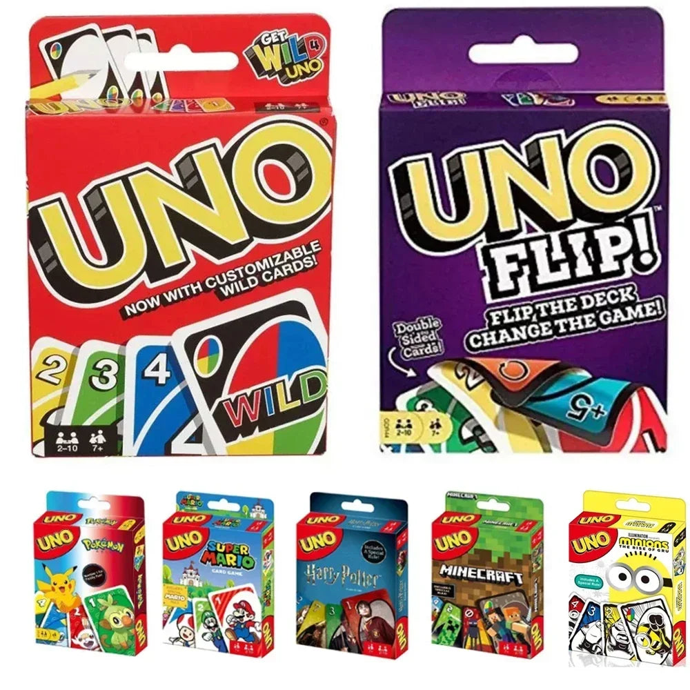 *2025! Mattel UNO FLIP! Games Family Funny Entertainment Board Game Fun Playing Cards Kids Toys Gift Box uno Card Game Kids Toys