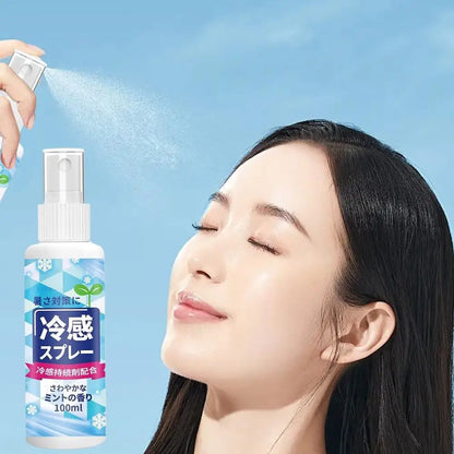100ml Summer Cooling Spray Portable Ice Feeling Clothing Training Relief Long-lasting Hydrating Cool Spray For Face& Body Bottle