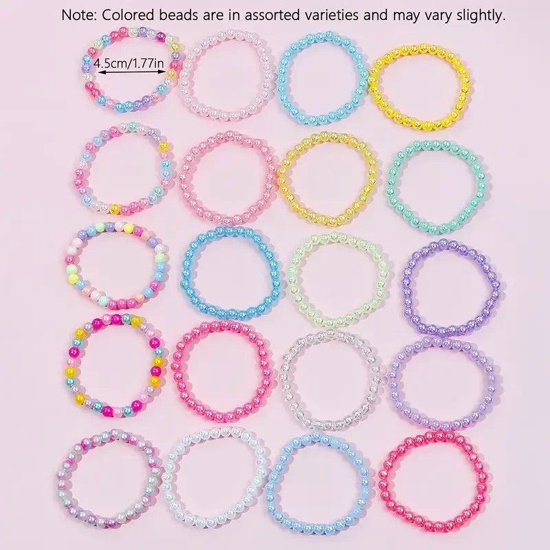 10/100Pcs Colorful Beaded Bracelets for Children Birthday Party Favors Goodie Pinata Filler Baby Shower Wedding Guest Treat Gift