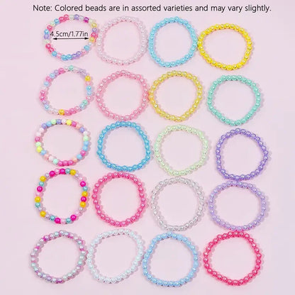 10/100Pcs Colorful Beaded Bracelets for Children Birthday Party Favors Goodie Pinata Filler Baby Shower Wedding Guest Treat Gift