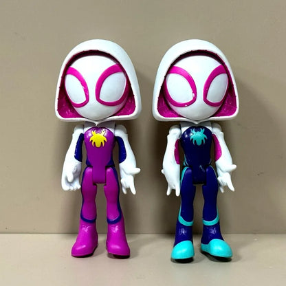 Set Marvel Spiedy & His Amazing Friends Hero Rhino Goblin Ghost Spider Doc Ock Trace- E Model Animated Action Figures Toys Gift