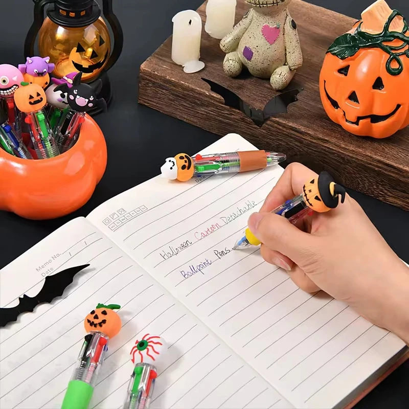 5-30Pcs Halloween Themed Ballpoint Pen Bulk for Kids Halloween Party Favors Gift School Prize Goodie Bag Stuffers Four-color
