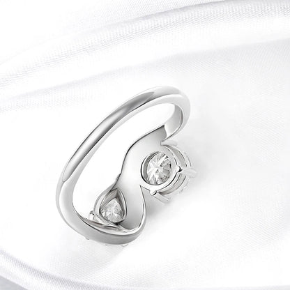 Smyoue 2cttw Certified Moissanite Rings for Women Brilliant Bride Wedding Jewelry 100% 925 Sterling Silver Band Plated 18K Gold