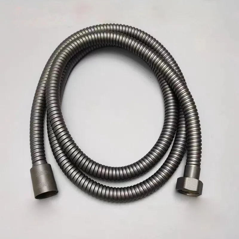G1/2 " Flexible Brushed Gold Shower Hose 1.5m Antique Plumbing Hose Stainless Steel Gray Bathroom Water Head Shower head Pipe
