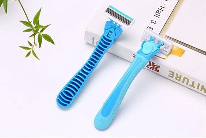 1Handle+18Blade Women's Manual Safety Razor 6Layer Stainless Steel Shaving/Hair Removal Blade Replaceable blade