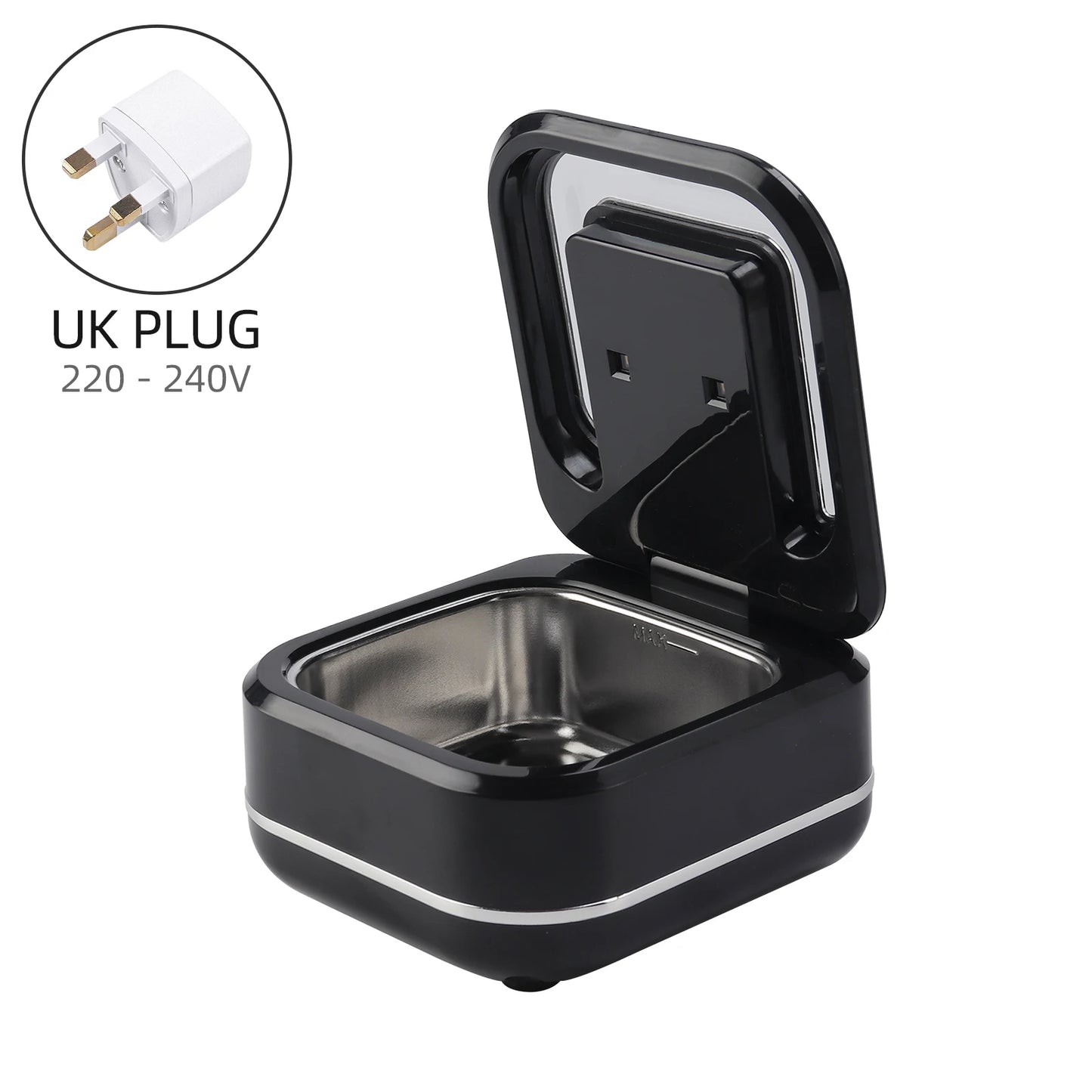 Ultraschallreiniger für den Haushalt, Ultraschall-Schmuckreiniger, UV-Licht-Sterilisation, Ultraschall-Reinigungsgerät für Zahnprothesen