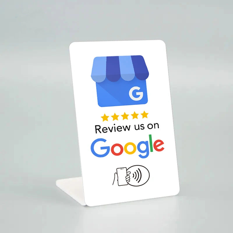 NFC Programmable Google Review Card NFC Table Display NFC Google Reviews Display Bending Card