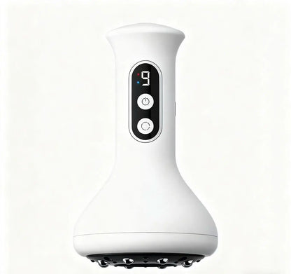 USB Rechargeable Handheld Abdominal Massager with Adjustable Guasha Cupping Intensity for Hot Compress Arm & Leg Massage