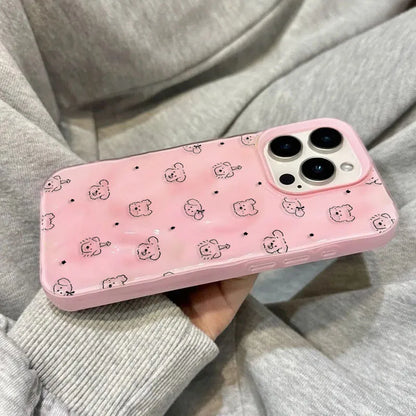Cute Minimalist Full Puppies Soft Phone Case for iPhone 17 16 Pro Max 15 16 Pro 13 14 12 11 Pro Max Plus 16E 17Air Stylish Cover