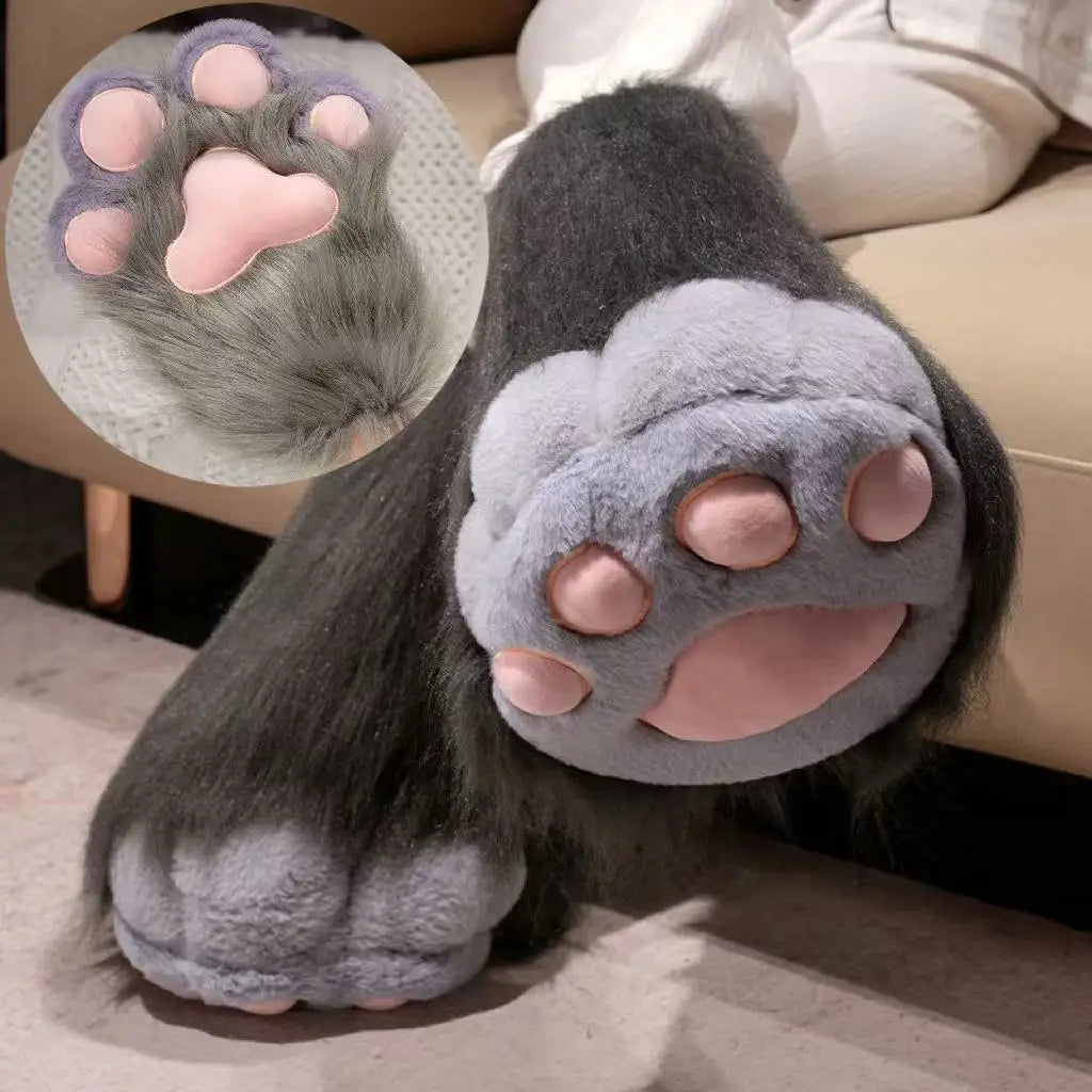 Cute 2D Cat Claw Plush Fursuit Kawaii Furry Cosplay Cat Claw Gloves Wings Cat Shoes Furry Boots Anime Party Cosplay Costume