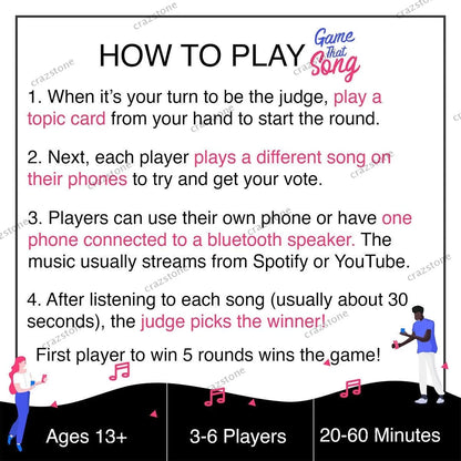 That Song-Fun Music Card Game For Adults And Teens-Compete To Play The Song