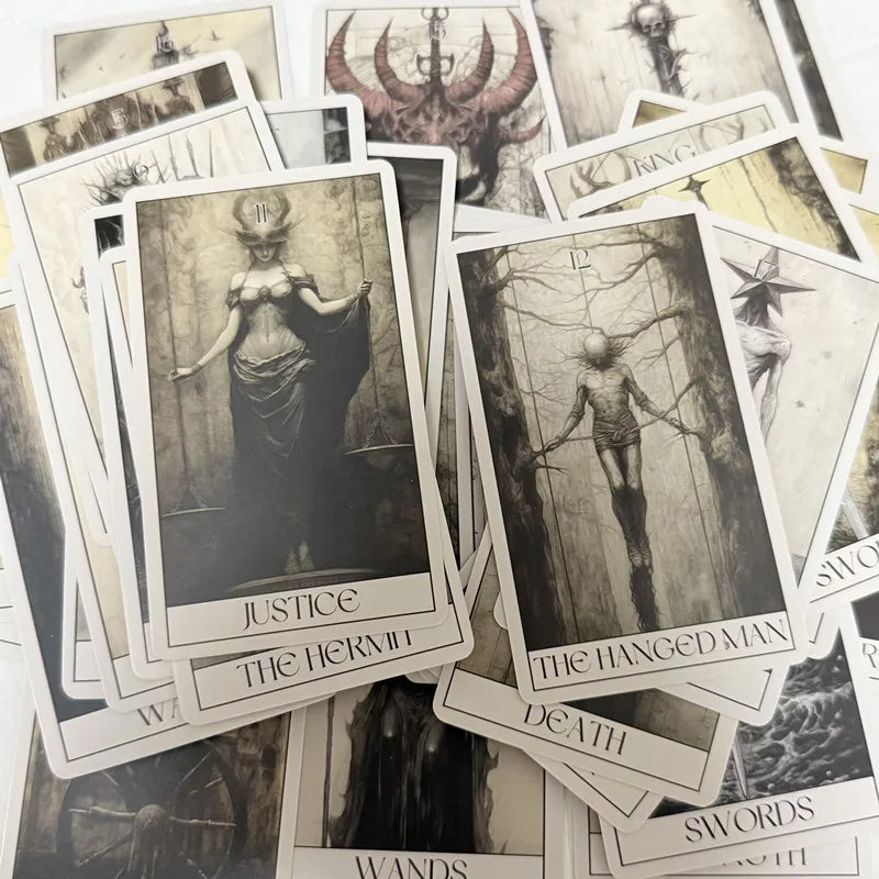 Horror Tarot Cards Wait 78 Tarots Board games Leisure Entertainment Family Gatherings Gothic Tarot Deck