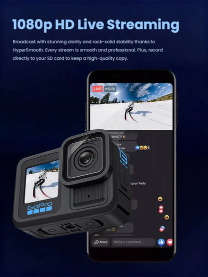 GoPro HERO 13 Black Action Camera HyperSmooth6.0 5.3K 60fps Video 27MP Go Pro13 helmet Vlog Sport Camera