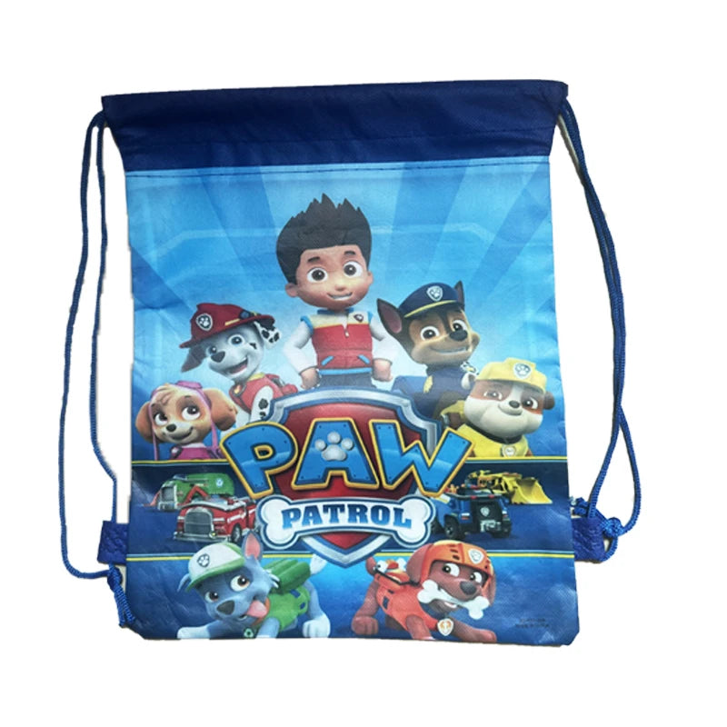 Paw Patrol Gift Bag Backpack Boys Birthday Party Gift Shopping Bag Drawstring Backpack Festival Christmas Party Supplies